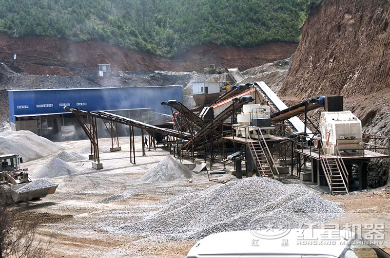 新型干法制砂生產(chǎn)線，破碎硬度較小的物料