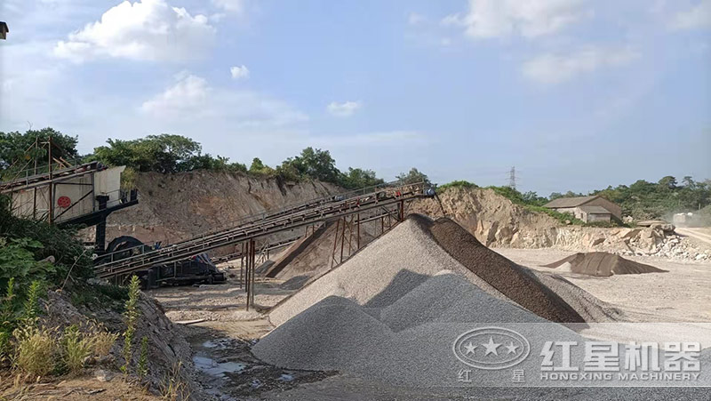 生產(chǎn)機制砂、機制砂石子現(xiàn)場